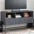 Kép 1/11 - Antracitszürke acél TV-szekrény 100,5x39x60,5 cm