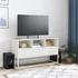 Kép 3/11 - Fehér acél TV-szekrény 100,5x39x60,5 cm
