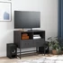 Kép 3/11 - Fekete acél TV-szekrény 68 x 39 x 60,5 cm