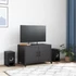Kép 3/11 - Fekete acél TV-szekrény 68 x 39 x 43,5 cm