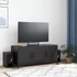 Kép 3/11 - Fekete acél TV-szekrény 100,5 x 39 x 43,5 cm