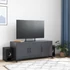 Kép 3/11 - Antracitszürke acél TV-szekrény 100,5 x 39 x 43,5 cm