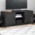 Kép 1/11 - Fekete acél TV-szekrény 100,5 x 39 x 43,5 cm