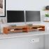 Kép 1/8 - Viaszbarna tömör fenyőfa monitorállvány 100 x 24 x 13 cm
