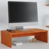 Kép 1/9 - Viaszbarna tömör fenyőfa monitorállvány 50x27x15 cm