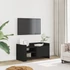Kép 1/11 - Fekete szerelt fa TV-szekrény 80 x 35 x 40 cm