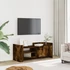 Kép 1/11 - Füstös tölgy színű szerelt fa TV-szekrény 100 x 35 x 40 cm