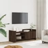 Kép 1/11 - Barna tölgyszínű szerelt fa TV-szekrény 100 x 35 x 40 cm