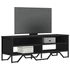 Kép 1/9 - Fekete szerelt fa TV-szekrény 122 x 34 x 41 cm