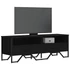 Kép 1/10 - Fekete szerelt fa TV-szekrény 122 x 34 x 41 cm