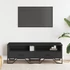 Kép 3/10 - Fekete szerelt fa TV-szekrény 122 x 34 x 41 cm