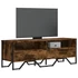 Kép 1/10 - Füstös tölgy színű szerelt fa TV-szekrény 122 x 34 x 41 cm