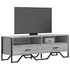Kép 1/10 - Szürke sonoma színű szerelt fa TV-szekrény 122 x 34 x 41 cm