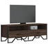 Kép 1/10 - Barna tölgy színű szerelt fa TV-szekrény 122 x 34 x 41 cm