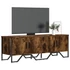 Kép 1/10 - Füstös tölgy színű szerelt fa TV-szekrény 122 x 34 x 41 cm