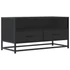 Kép 2/10 - Fekete szerelt fa és fém TV-szekrény 80x34,5x40 cm