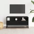 Kép 3/10 - Fekete szerelt fa és fém TV-szekrény 80x34,5x40 cm