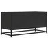 Kép 6/10 - Fekete szerelt fa és fém TV-szekrény 80x34,5x40 cm
