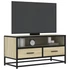 Kép 1/10 - Sonoma tölgyszínű szerelt fa és fém TV-szekrény 80x34,5x40 cm