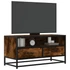 Kép 1/10 - Füstös tölgy színű szerelt fa és fém TV-szekrény 80x34,5x40 cm