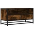 Kép 2/10 - Füstös tölgy színű szerelt fa és fém TV-szekrény 80x34,5x40 cm