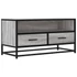 Kép 2/10 - Szürke sonoma színű szerelt fa és fém TV-szekrény 80x34,5x40 cm
