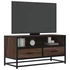 Kép 1/10 - Barna tölgy színű szerelt fa és fém TV-szekrény 80x34,5x40 cm