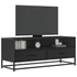 Kép 1/10 - Fekete szerelt fa és fém TV-szekrény 100x34,5x40 cm