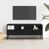 Kép 3/10 - Fekete szerelt fa és fém TV-szekrény 100x34,5x40 cm