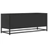 Kép 6/10 - Fekete szerelt fa és fém TV-szekrény 100x34,5x40 cm