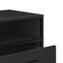Kép 8/10 - Fekete szerelt fa és fém TV-szekrény 100x34,5x40 cm