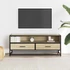 Kép 3/10 - Sonoma tölgy színű szerelt fa és fém TV-szekrény 100x34,5x40 cm