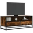 Kép 1/10 - Füstös tölgy színű szerelt fa és fém TV-szekrény 100x34,5x40 cm