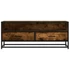 Kép 4/10 - Füstös tölgy színű szerelt fa és fém TV-szekrény 100x34,5x40 cm