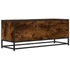 Kép 6/10 - Füstös tölgy színű szerelt fa és fém TV-szekrény 100x34,5x40 cm