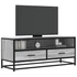 Kép 1/10 - Szürke sonoma színű szerelt fa és fém TV-szekrény 100x34,5x40cm