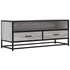 Kép 2/10 - Szürke sonoma színű szerelt fa és fém TV-szekrény 100x34,5x40cm