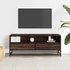 Kép 3/10 - Barna tölgy színű szerelt fa és fém TV-szekrény 100x34,5x40 cm