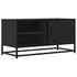 Kép 2/11 - Fekete szerelt fa és fém TV-szekrény 80x34,5x40 cm