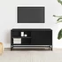 Kép 3/11 - Fekete szerelt fa és fém TV-szekrény 80x34,5x40 cm