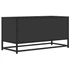Kép 6/11 - Fekete szerelt fa és fém TV-szekrény 80x34,5x40 cm