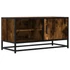 Kép 2/11 - Füstös tölgy színű szerelt fa és fém TV-szekrény 80x34,5x40 cm