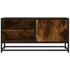 Kép 4/11 - Füstös tölgy színű szerelt fa és fém TV-szekrény 80x34,5x40 cm
