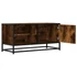 Kép 7/11 - Füstös tölgy színű szerelt fa és fém TV-szekrény 80x34,5x40 cm