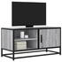 Kép 1/11 - Szürke sonoma színű szerelt fa és fém TV-szekrény 80x34,5x40 cm