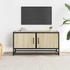 Kép 3/10 - Sonoma tölgyszínű szerelt fa és fém TV-szekrény 80x34,5x40 cm