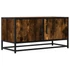 Kép 2/10 - Füstös tölgy színű szerelt fa és fém TV-szekrény 80x34,5x40 cm