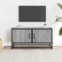 Kép 3/10 - Szürke sonoma színű szerelt fa és fém TV-szekrény 80x34,5x40 cm