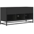 Kép 6/10 - Fekete szerelt fa és fém TV-szekrény 100x35x50 cm