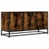 Kép 2/10 - Füstös tölgy színű szerelt fa és fém TV-szekrény 100x35x50 cm